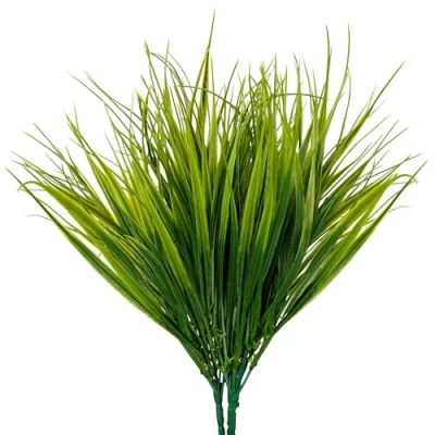 Afbeelding van Belle Vous 6 Pak Artificieel Plastic Tarwegras Planten Realistisch Nep Binnen/Buiten Groene Bosjes Voor Huis, Kantoor, Tuin &amp; Keuken Hangbosjes Huwelijk, Tafel Decor en Veranda