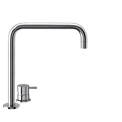 Afbeelding van Waterevolution Flow 2 gats wastafelkraan hoge uitloop 222 chroom T122H01