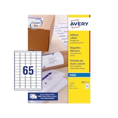 Afbeelding van 1625 mini etiketten 38,1 x 21,2 mm inkjet J8651 25