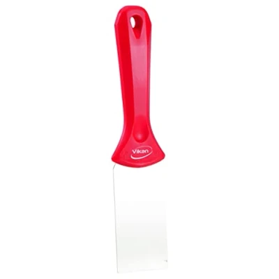 Afbeelding van Vikan Handschrapers en Krabbertjes Hygiene Handschraper met RVS Blad Rood 50mm