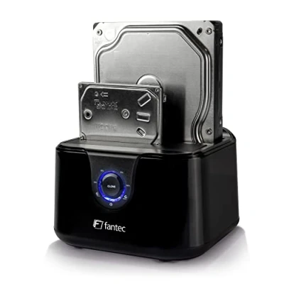 Afbeelding van Fantec DS X2U3 glanzend USB 3.0 docking station