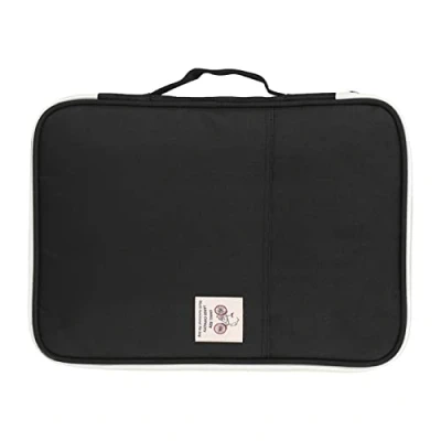 Afbeelding van Hilitand 5Colors Functionele A4 Documententas Bestandsmap Portemonnee Organizer Laptop Case met Rits (Zwart)