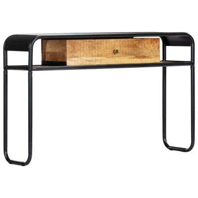 Afbeelding van Wandtafel 118x30x75 cm massief mangohout