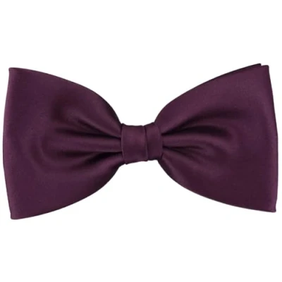 Afbeelding van TigerTie Voorgebonden vlinderdas strik in effen + geschenkdoos, bordeauxviolet, One Size