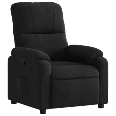 Afbeelding van Fauteuil verstelbaar microvezelstof zwart