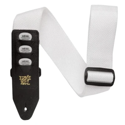 Image de Ernie Ball 4259 Sangle pickholder blanche