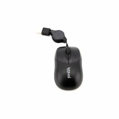 Image de iggual COM BASIC 800DPI (R) Souris ergonomique câble rétractable optique 3 boutons filaire USB noir