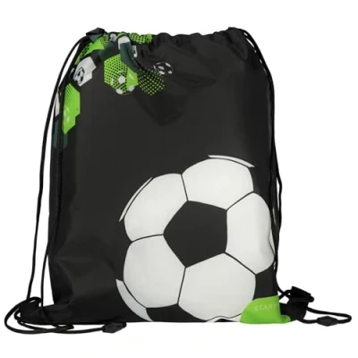 Afbeelding van Zwarte schoenentas, lichamelijke opvoeding, voetbalschool schoudertas voor jongen 32x38 cm