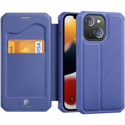 Afbeelding van iPhone 13 Pro Hoesje Dux Ducis Skin X Wallet Case Blauw