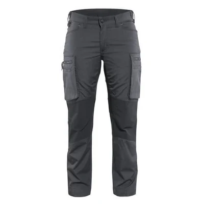 Image de Pantalon services stretch femme gris foncé/noir