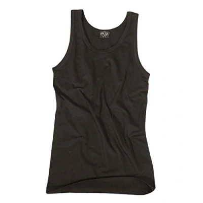 Afbeelding van Mil Tec Tanktop van katoen, verschillende kleuren, S 3XL, zwart.