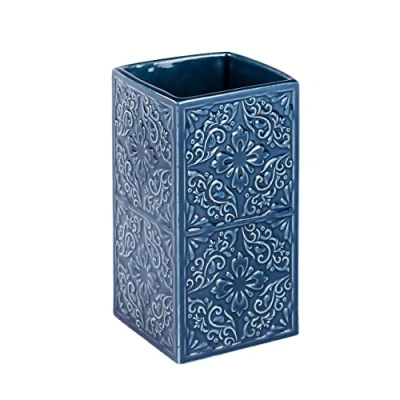 Afbeelding van Wenko Badkamerbeker Cordoba 6,5 X 12 Cm Keramiek Blauw
