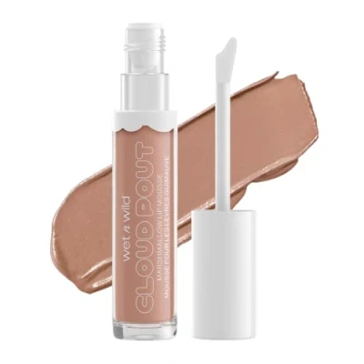 Afbeelding van Wet n Wild Cloud Pout Marshmallow Lip Mousse, Vloeibare lippenstift, mat, moduleerbaar en afwasbaar, verrijkt met arganolie voedende avocado olie voor het gladmaken van fijne lijntjes,