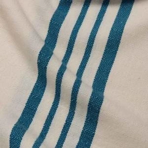 Afbeelding van Hamamdoek Krem Sultan XXL Natural Petrol Blue van Lalay