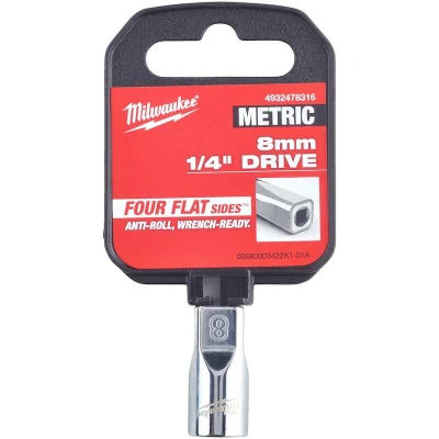 Afbeelding van MILWAUKEE 4932478316 ratel dop metrisch standaard 1/4&quot; 8 mm