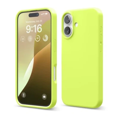 Afbeelding van elago Compatibel met iPhone hoesjes, hoogwaardige vloeibare siliconen hoes, volledige beschermhoes, schokbestendig, dunne telefoonhoes, zachte microvezelvoering