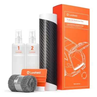 Afbeelding van Luxshield Beschermfolie voor de kofferbak Skoda Superb Combi 4 (IV) NZ5 2023 2024, achterbumper, koolstof