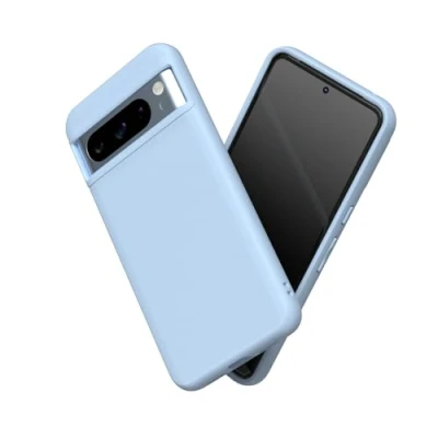 Afbeelding van RHINOSHIELD Hoesje compatibel met [Pixel 8 Pro] SolidSuit dunne hoes schokabsorberende technologie en premium matte afwerking ijsblauw