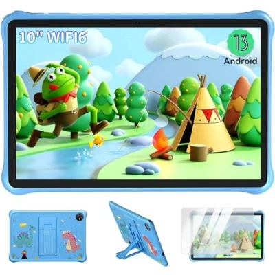 Afbeelding van Blackview Tab 30 Kids Android 13 10,1 inch kindertablet met HD + IPS display, 6 GB RAM 64 ROM (128 externe SD), 5100 mAh batterij, 5 MP dual camera, wifi Bluetooth,