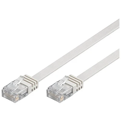 Afbeelding van Goobay 95157 CAT 6 platte bandkabel, U/UTP wit, 15 m lengte