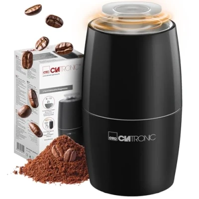Afbeelding van Clatronic, KSW3806 Elektrische koffiemolen, dubbel lemmet, zwart