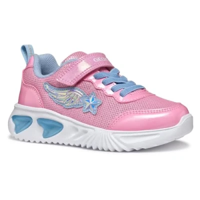 Afbeelding van Geox Assister GIRL Sneakers laag voor kinderen, Maat: 34, Pink/light sky Imitatieleer/ textiel