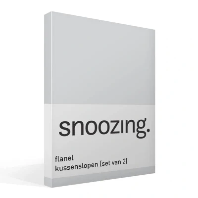 Afbeelding van Snoozing Flanel Kussenslopen Set van 2 40x60 cm Grijs