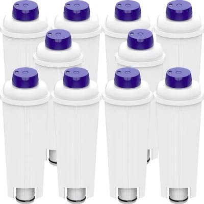 Afbeelding van Delonghi 10 stuks waterfilters voor koffiezetapparaat, Magnifica s DLSC002 waterfilter De&#039;Longhi ECAM, ETAM, EC, BC koffiezetapparaat