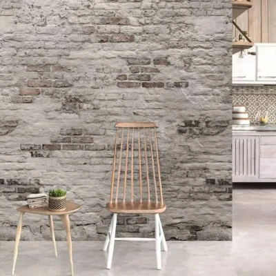 Afbeelding van Fotobehang Old Brick Wall grijs