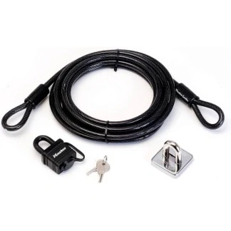 Afbeelding van MasterLock Kabelset met hangslot en muuranker 4,5m