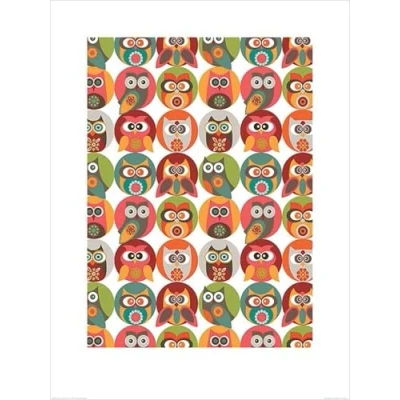 Afbeelding van Pyramid Poster Valentina Ramos Owls Family 80 X 60 Cm Multicolor