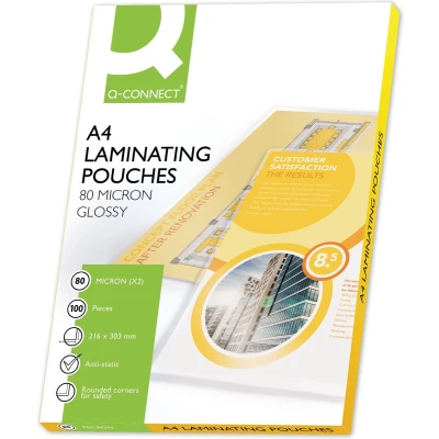 Afbeelding van Q connect Lamineeretui A4 2x 80 Micron 100 Stuks Lamineerhoes