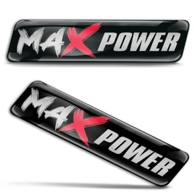 Afbeelding van Biomar Labs KS 43 3D gelstickers voor auto, motorfiets, helm, fiets, zwart, 2 stuks