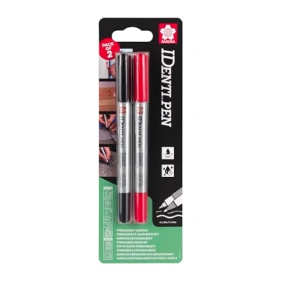Afbeelding van Sakura Identi Pen Set, Zwart En Rood