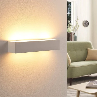 Afbeelding van Lindby wandlamp 2lichts Gips H: 7 cm G9 wit