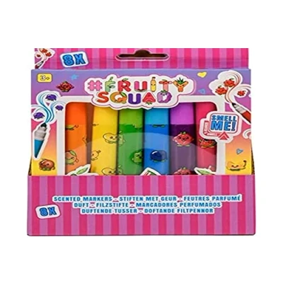 Afbeelding van Fruitysquad Stiften Met Brede Punt Geur 8 Stuks