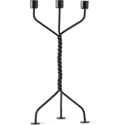 Afbeelding van Werkwaardige TWISTED KAARSHOLDER Black