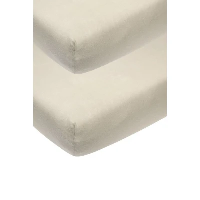 Afbeelding van Meyco Hoeslaken Wieg Jersey Sand 2 pack