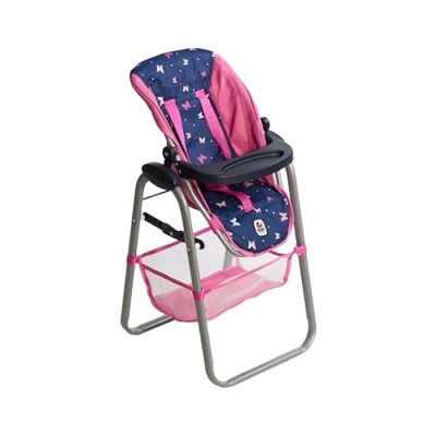 Afbeelding van Bayer Chic 2000 Moderne Poppenstoel Vlinders Navy Roze