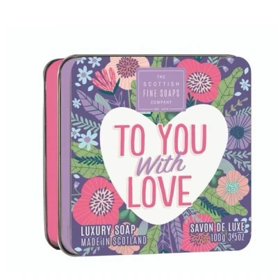 Afbeelding van Scottish Fine Soaps Soap in a Tin Sweet Hearts To You With Love Zeep 100 gr