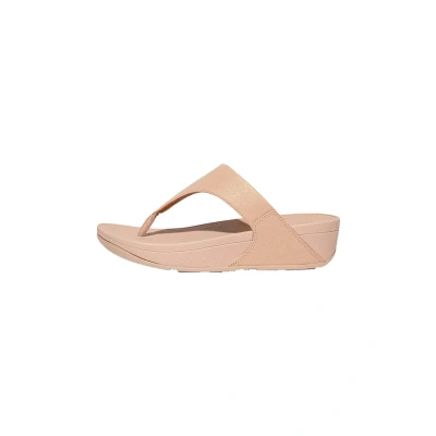 Afbeelding van Fitflop Lulu Shimmer dames slipper Beige Maat 41