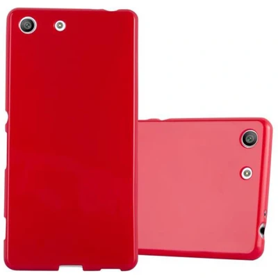 Afbeelding van Cadorabo Hoesje geschikt voor Sony Xperia M5 in JELLY ROOD Beschermhoes gemaakt van flexibel TPU silicone Case Cover