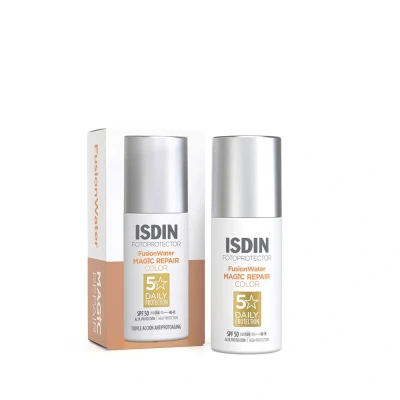 Afbeelding van Isdin Fusion Water Magic Repair Color SPF Dagcrème 50ml
