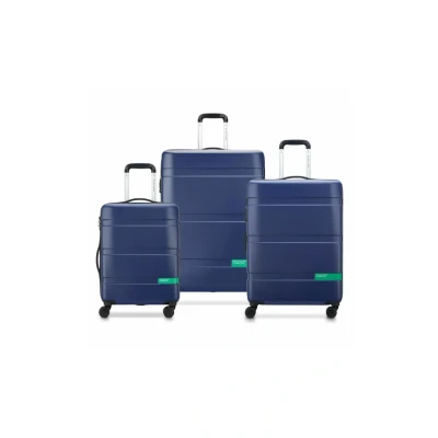 Afbeelding van Delsey Paris x United Colors Of Benetton Kofferset Now 3 delig Handbagage 34L + ruimbagage 65L en 93L Blauw