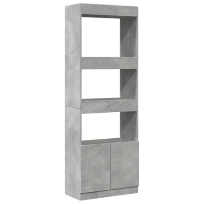 Afbeelding van vidaXL Hoge kast 63x33x180 cm bewerkt hout betongrijs