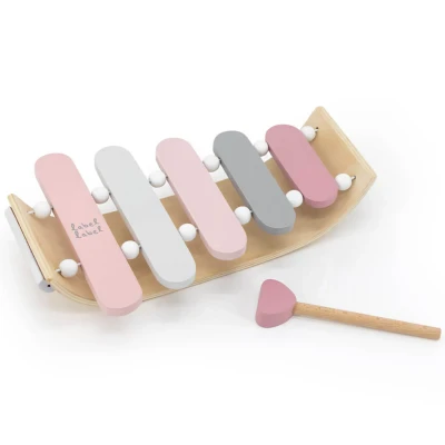 Afbeelding van Label Houten Xylophone Speelgoed Roze