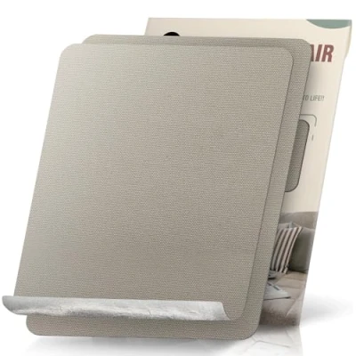 Afbeelding van Zelfklevende stoffen patch, 23 x 28 cm, 2 stuks, canvas, zelfklevend, ivoorgrijs, waterdicht, voor bank, tent, meubels, autostoel, ligstoel