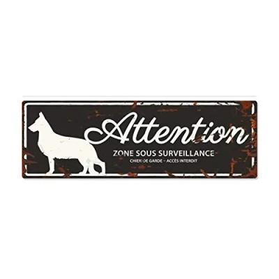 Afbeelding van D&amp;d Home Waakbord Hond Warning Sign German Shepherd F 40x14cm Zwart 1st