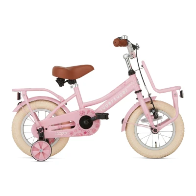Afbeelding van Supersuper Cooper Kinderfiets Meisjesfiets 12 inch Roze