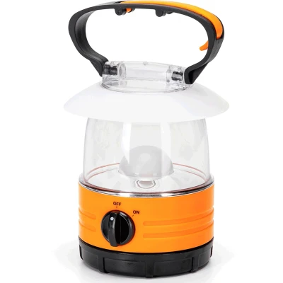 Afbeelding van Camping LEDlamp op batterijen (exclusief) tentlamp daglichtwit oranje noodlamp met ophanghaak